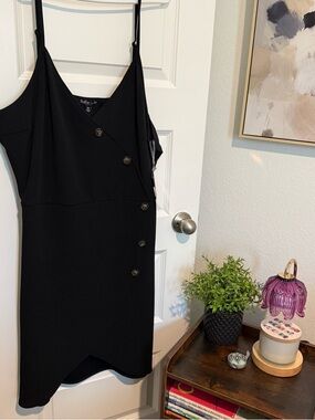 NWT Rue 21 Black Button-Accent Mini Slip Dress Size 3X